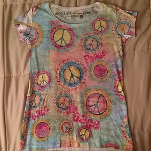 Tie dye peace shirt
